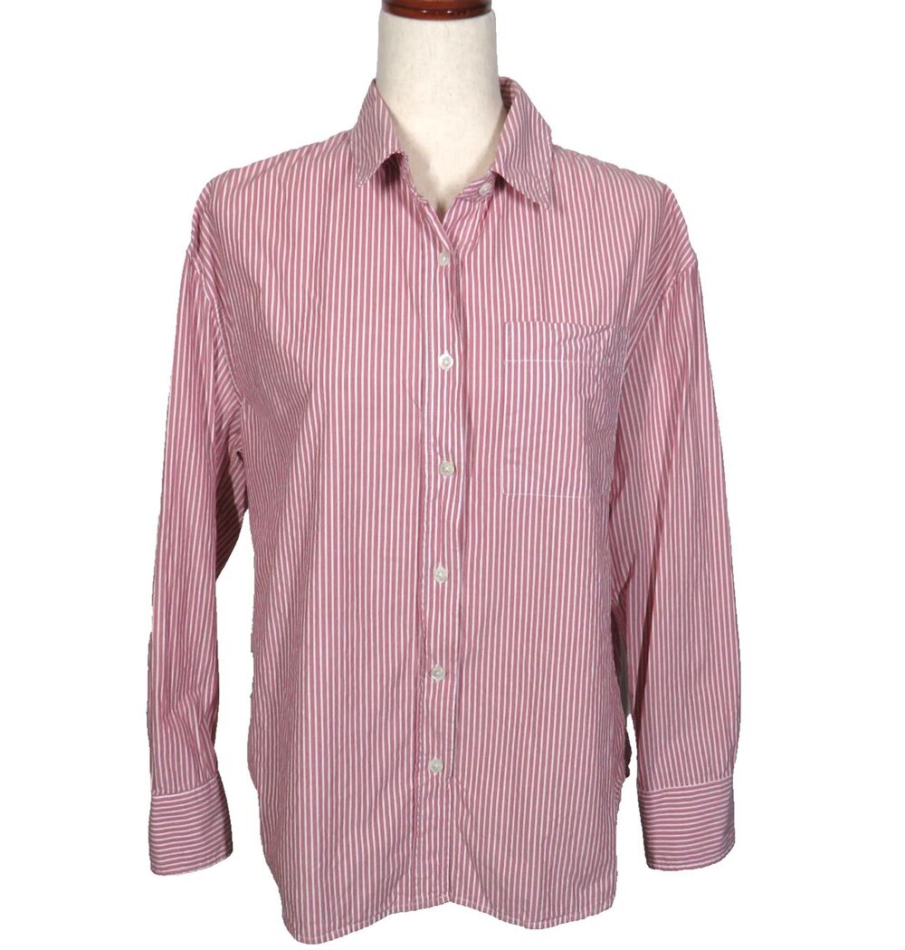 Adriano Goldschmied Striped Addison Relaxed Fit Menswear Blouse Size Small